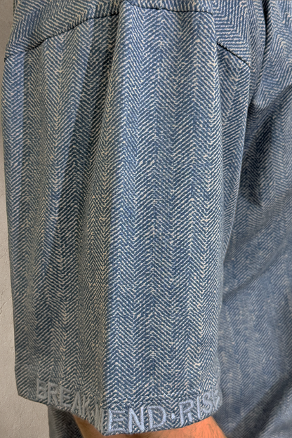 Herringbone Tee — herringbone fabric detail